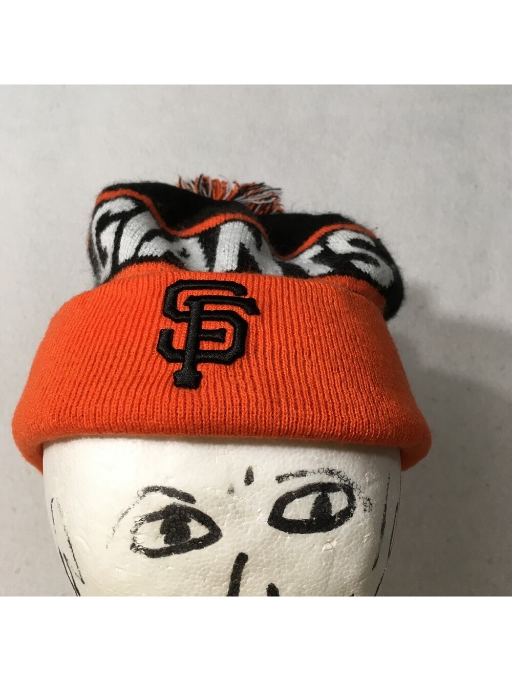 47 Brand SF Giants Knit Beanie Hat ORANGE BLACK Winter Cap SAN FRANCISCO MLB